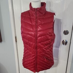 Talbots Cherry Red Puffer Vest